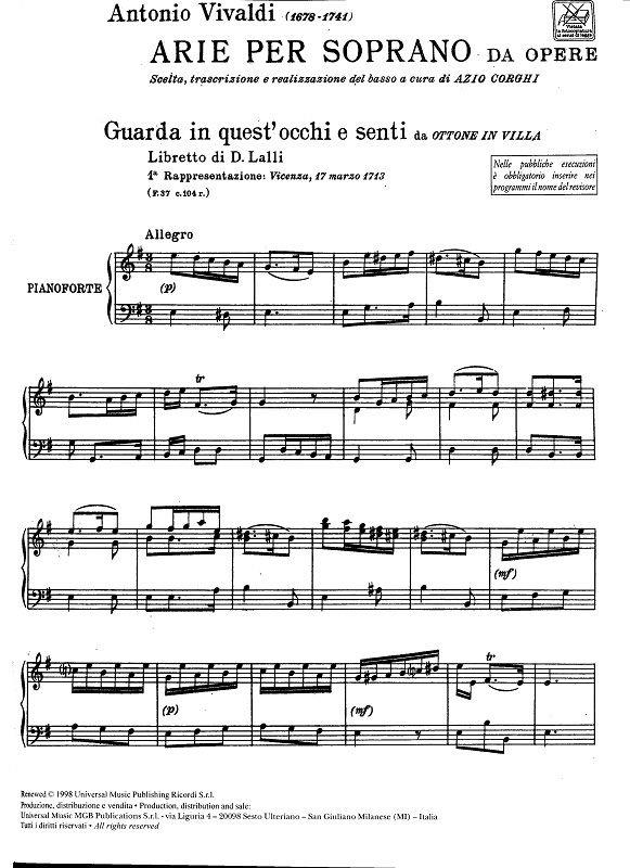 Opera Arias For Soprano - Ed. A. Corghi  - soprán a klavír